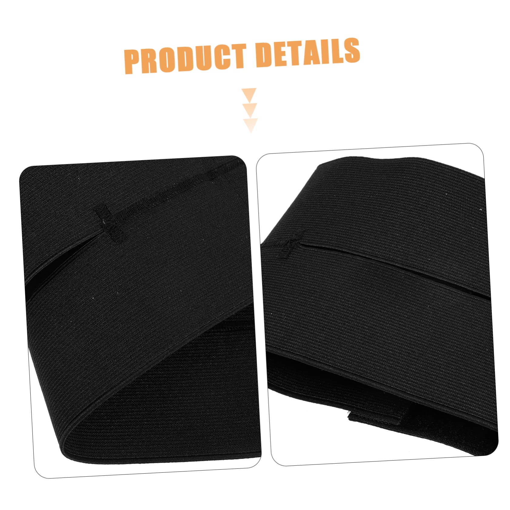 Sarini Lot De 2 Sangles élastiques Pour Gant De Baseball – Trou Aéré, Ajustable, 36x10 Cm, Noir