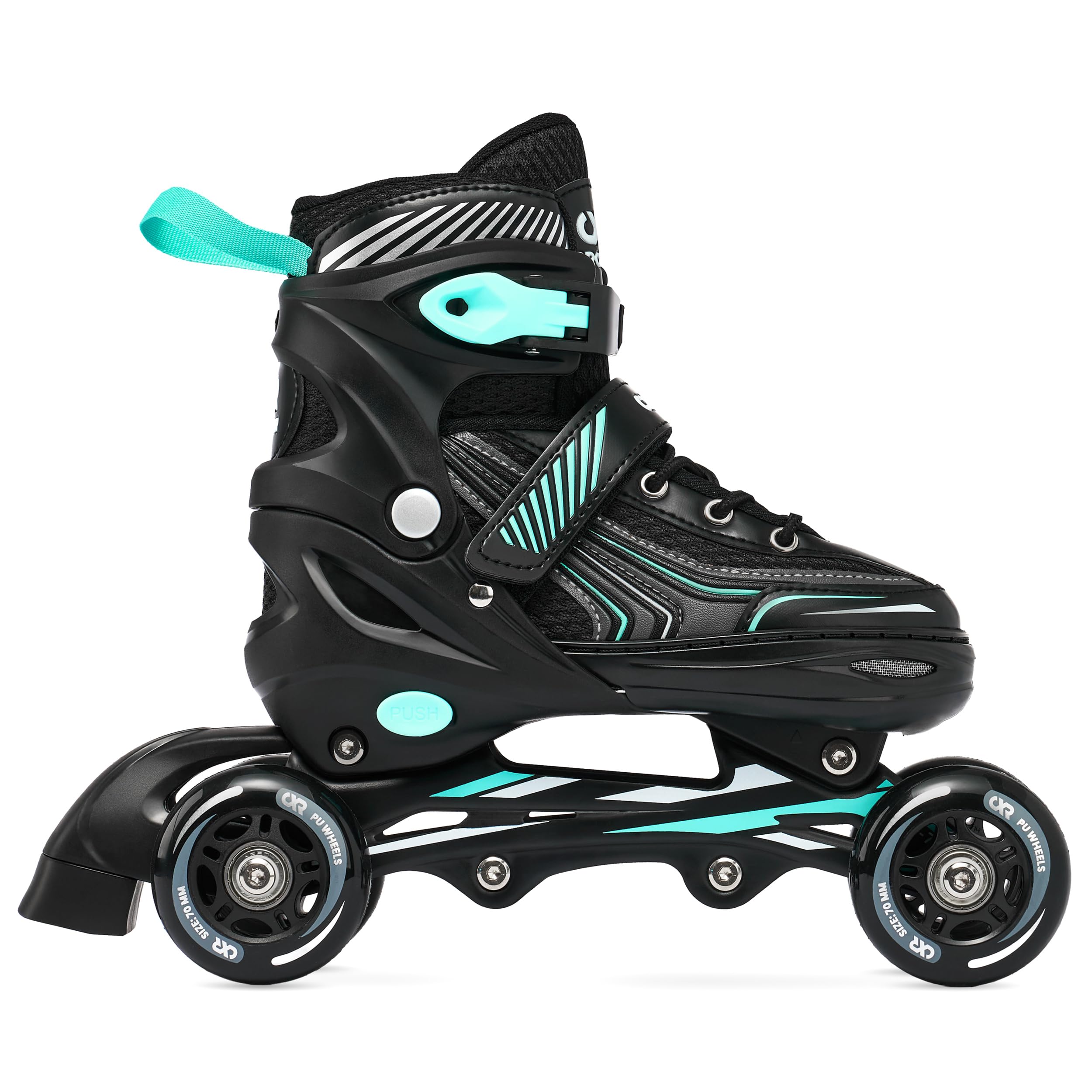 Optima - Roller en Ligne - Patin à Glace, Patins à roulettes, triskate 4 en 1 - Pointure réglable Ajustable Homme Femme Enfant Transformable Adulte garçon Fille Rollers