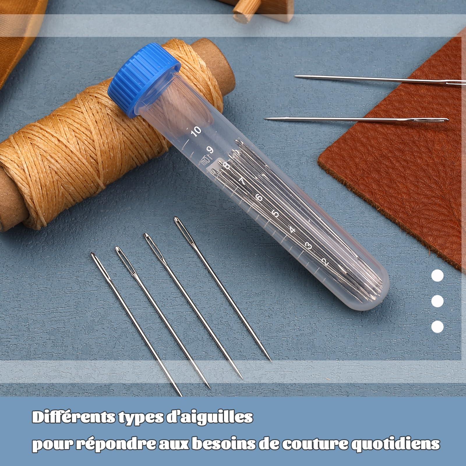 Lot De 50 Aiguilles à Coudre à Grand Chas Aiguilles Pointues De 5,1 Cm