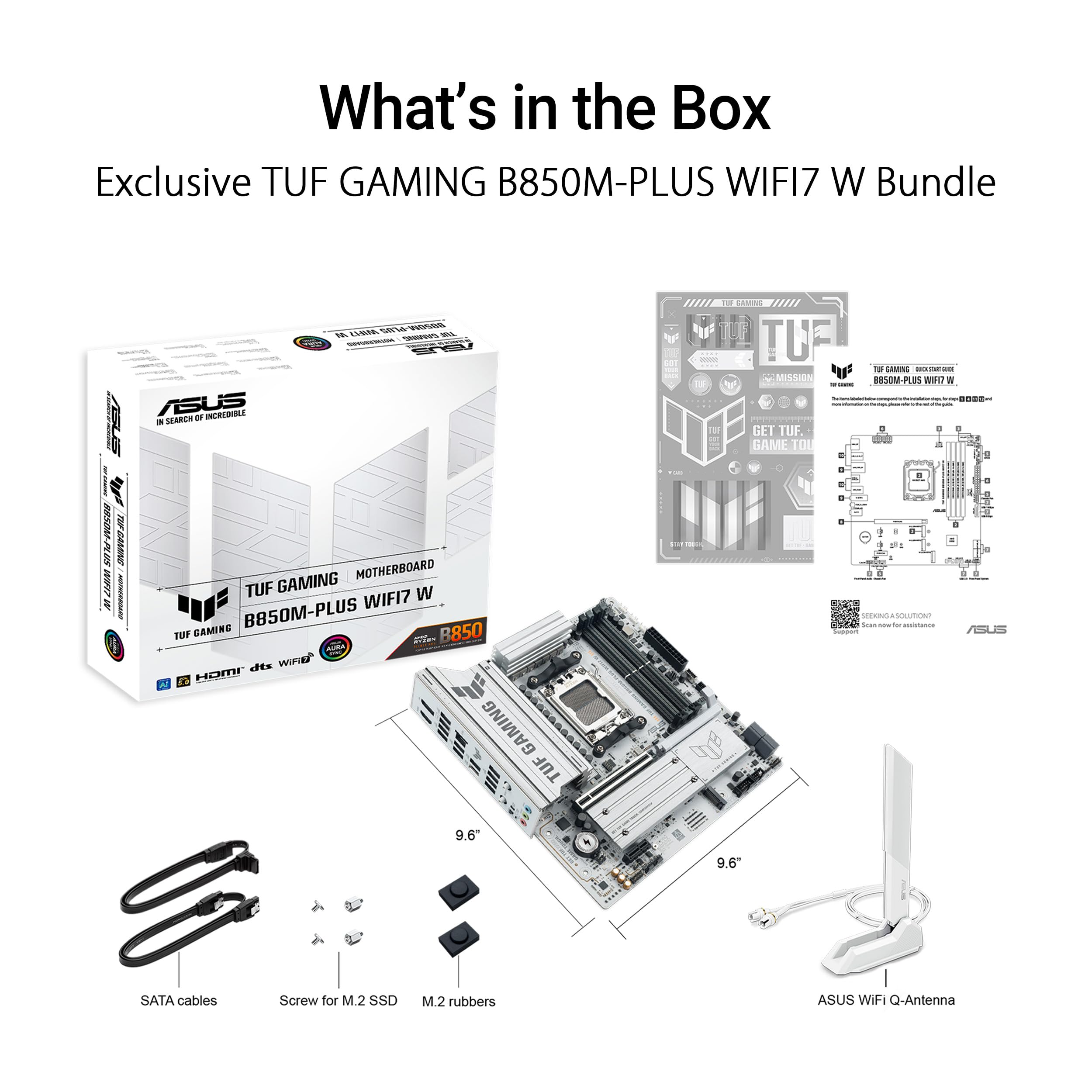 ASUS TUF GAMING B850M-PLUS WIFI7 W AMD B850 Socket AM5 micro ATX (TUF GAMING B850M-PLUS WIFI7 W)
