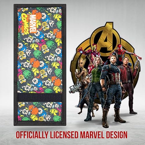Miniatura 4 de Marvel Cartera plegable para niños de Spider-Man con Vengadores, Maravilla (Marvel), Talla única, Portátil, duradero, mochila, plegable, encaje