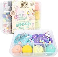 StoryMagic Rainbow Unicorn Sensory Play Set - Dough, Beads, Glitter & Figurine for Fine Motor Skills & Imaginative Play Ages 4-8