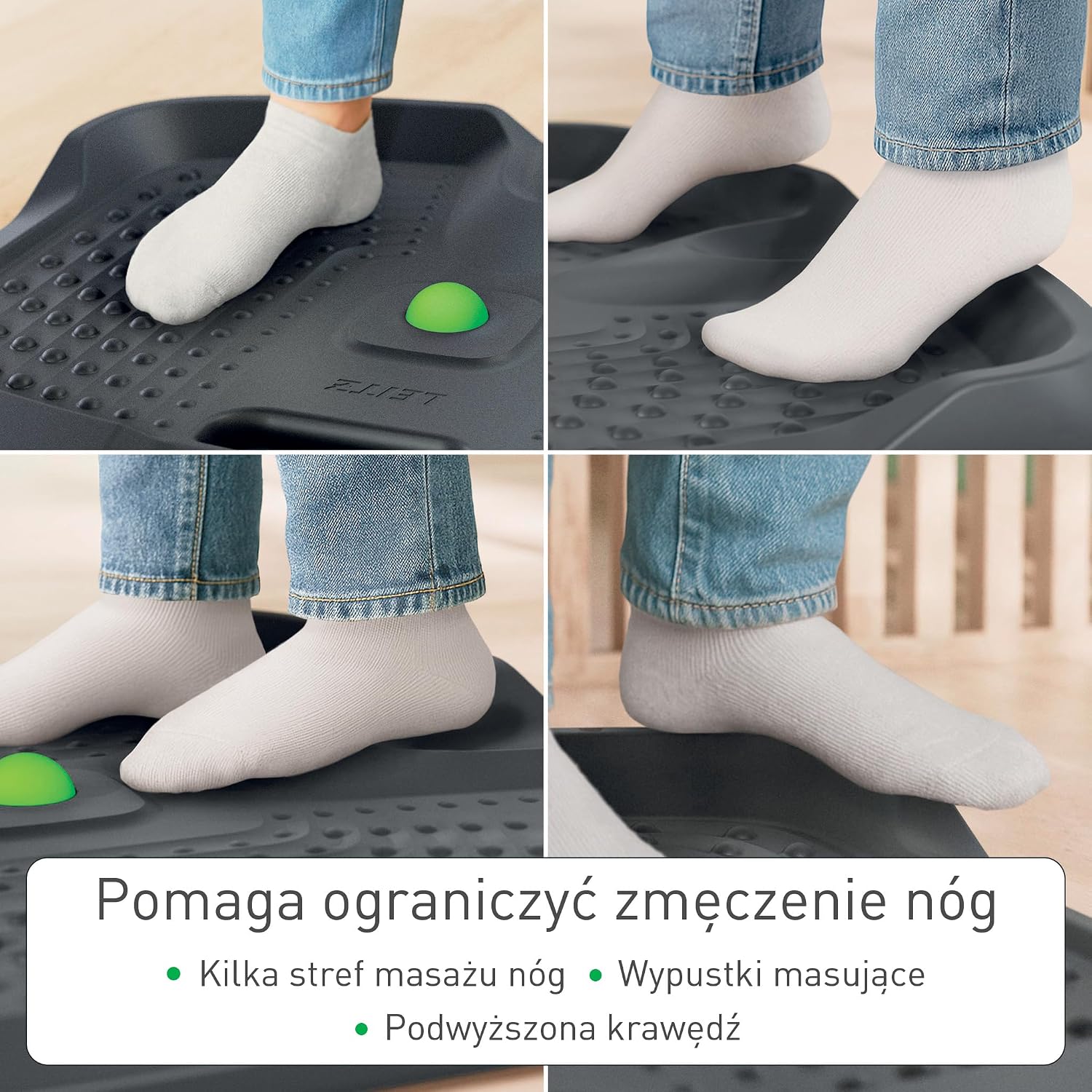 Эргономичный коврик Leitz Active против усталости с наполнителем из полиуретановой пены не оставляющий царапин снимающий усталость коврик для дома и офиса со съемным массажным шариком