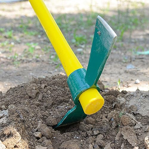 Miniatura 6 de ZOENHOU 2 piezas de 15 pulgadas sólido Pick Mattock, hacha forjada de jardín forjada, azada de mattock Adze con mango de goma resistente para