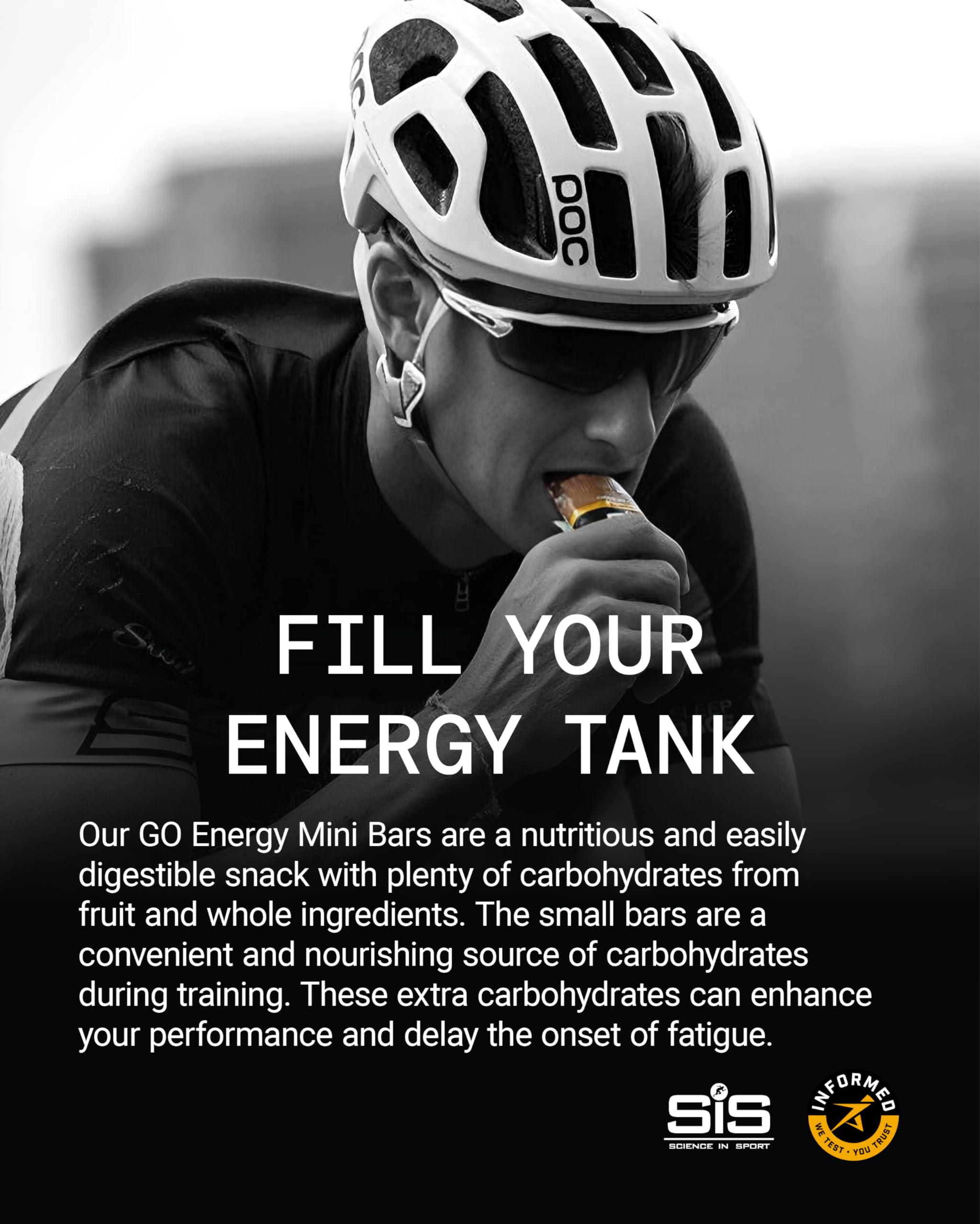 Science in Sport GO Barretta energetica Mini 40g confezione da 30pz. Gustosa barretta con 25g di carboidrati, Ricarica il tuo power training