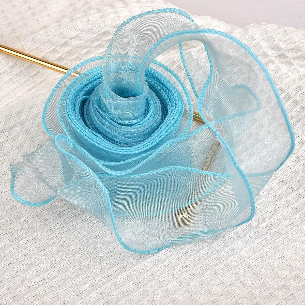 VICIYOO 4cm Fishtail Organza Yarn Ribbon Wave Edge Lace DIY Bouquet Packaging Bow Wedding Decoration Sewing Fabric Decor