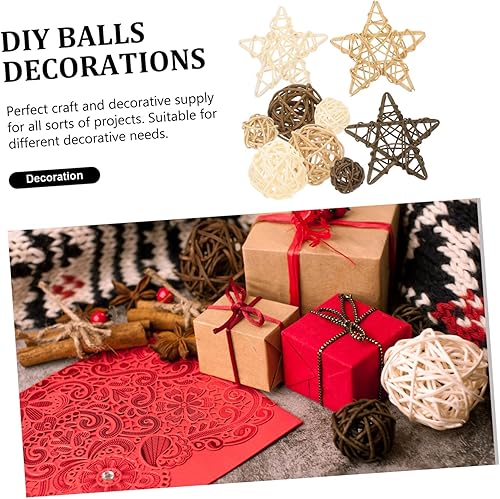 Miniatura 8 de NOLITOY 9 adornos de decoración natural de café difusor de esferas de jarrón manualidades bolas de relleno para colgar aroma ratán accesorios de