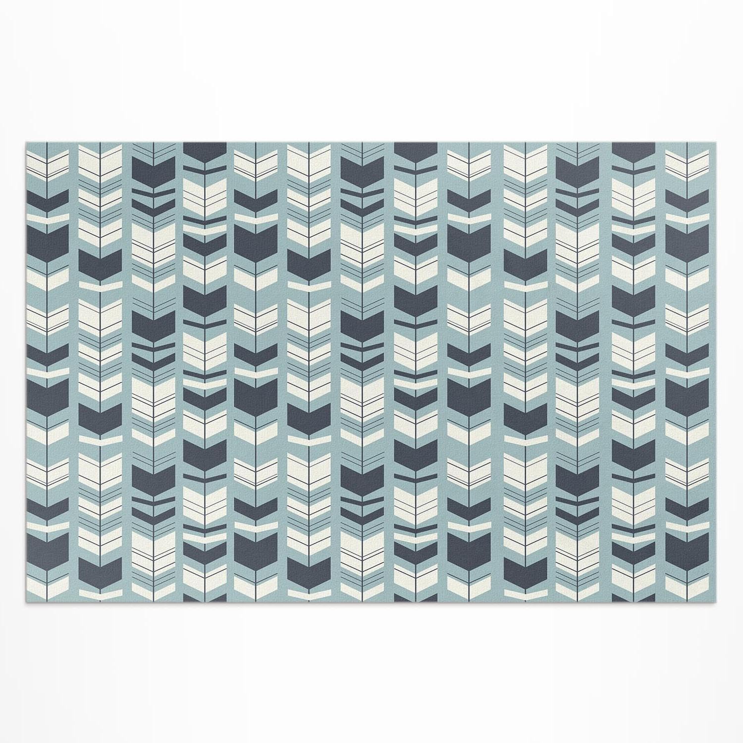 Vinylteppich 80x120 cm Wasserdichter Kunststoffteppich Rechteckig Ideal für Balkon Terrasse Garten für den Außenbereich Einfach zu Reinigen PVC - Boho-Pfeile
