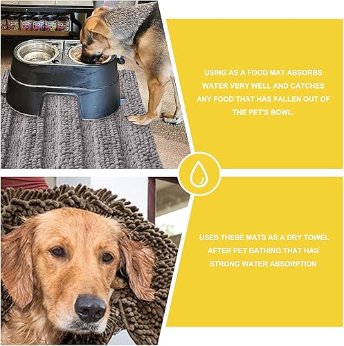 Vista 111 de NICETOWN Tapetes de baño antideslizantes (verde cáscara, 20 x 32 + 17 x 24 pulgadas)