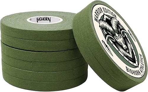 Miniatura 2 de Cinta para dedos Jiu-Jitsu, 0.3 pulgadas x 45 pies, 16 rollos, negro y verde militar