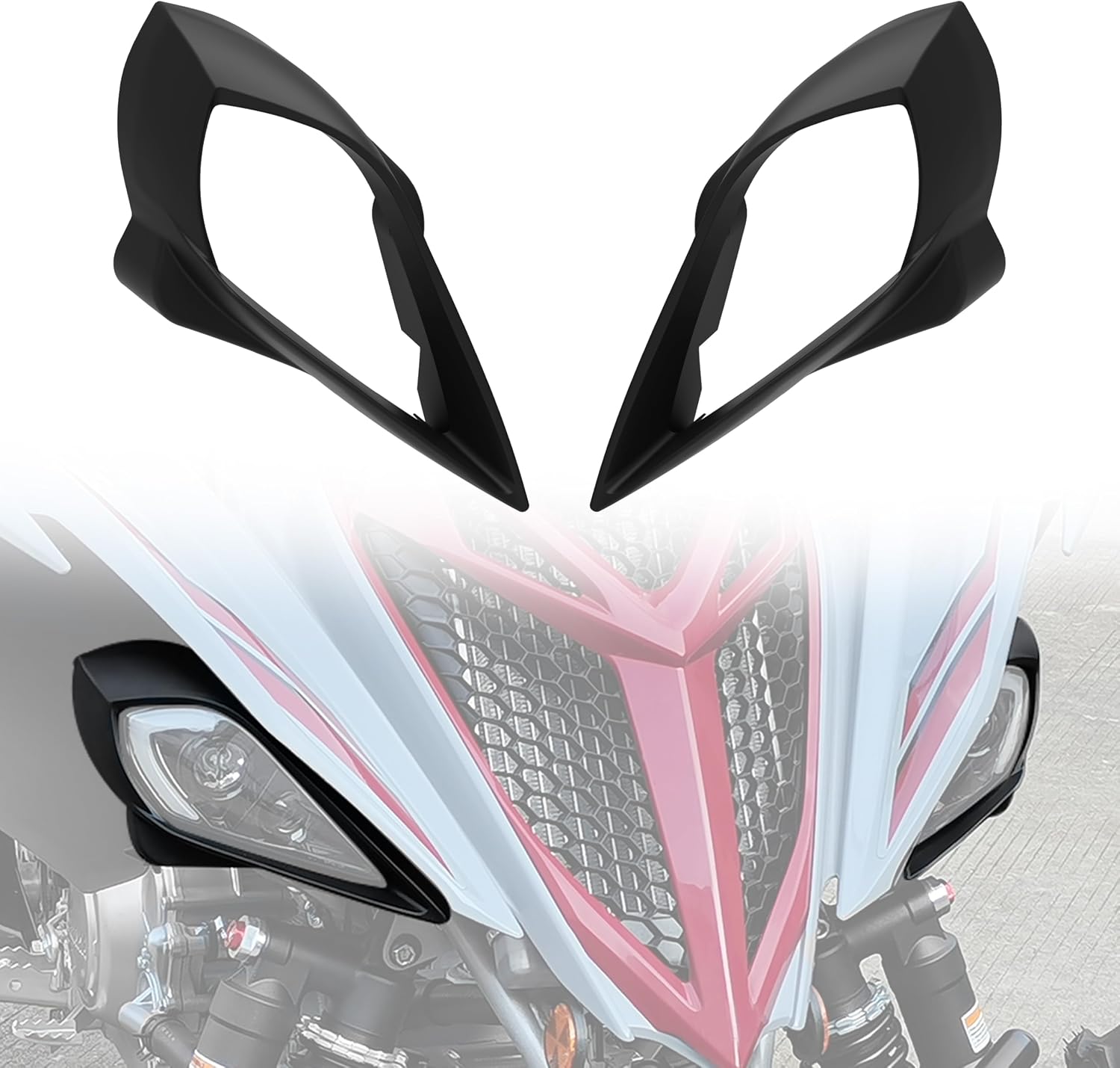 Headlight Covers for Raptor 700, Front Left & Right Head Lamps Cover Trim Bezel for Yamaha YFZ 450 YFZ450R YFZ450X Wolverine 450 350 250 350 2006-2022 Accessories (Replace #5TG-84166-01-00)