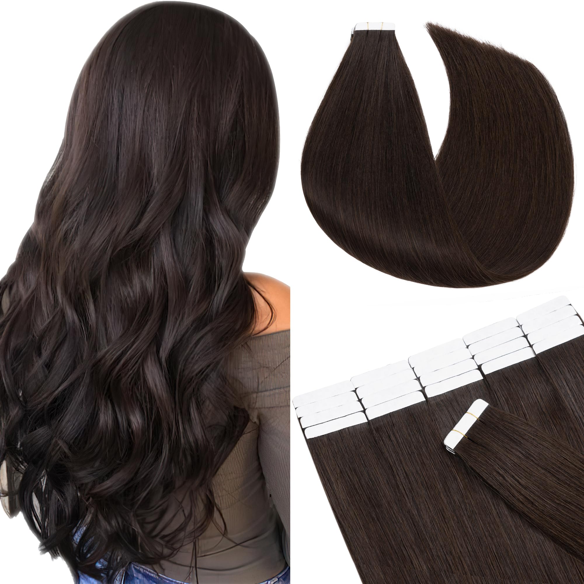Amazon.com : SEGO Tape in Hair Extensions Human Hair 20 Inch 