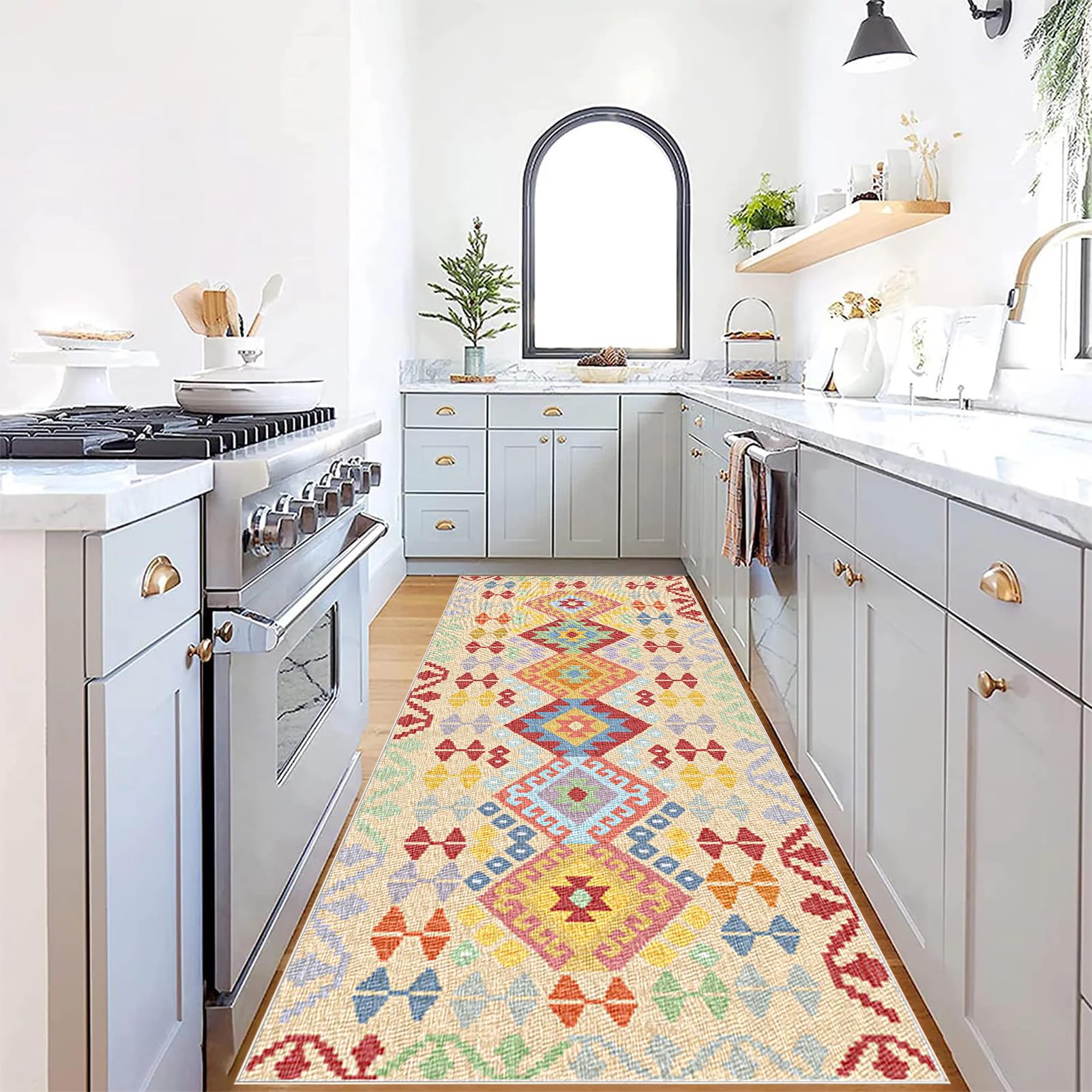Tappeto Corridoio Lungo Tappeto Cucina Lavabile Tappeti Runner Passatoia Corridoio Antiscivolo Tappetini da Cucina 40 x 200 cm Tappetino per Pavimenti in Moquette Tappeto per Ingresso Lavanderia