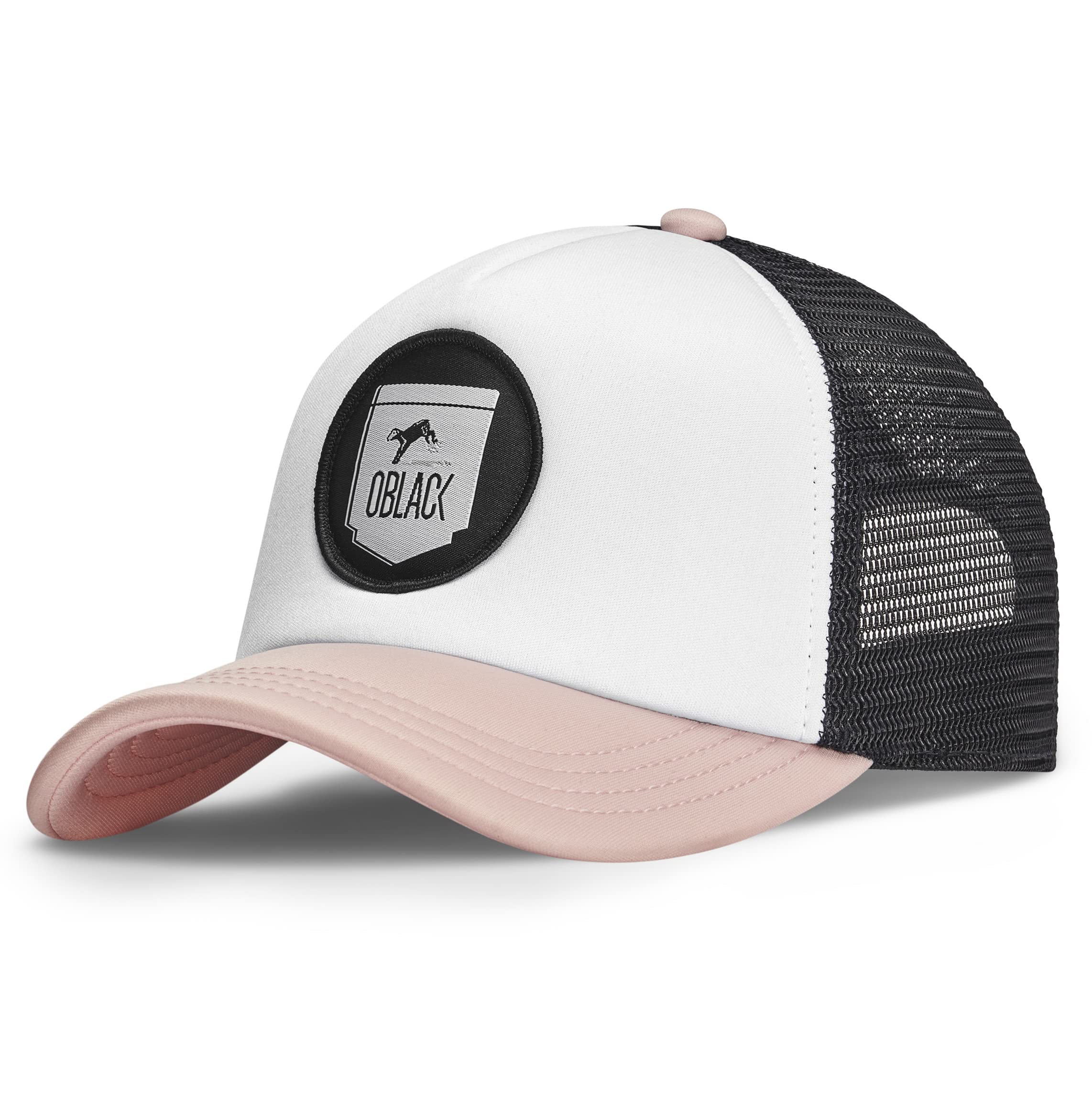 Oblack Baseball Caps Mens Trucker Cap Black Classic Cloud Pink Baseball Cap Adjustable Hats Men Mesh Snapback Caps for Men Accessories Hat - Men's Hats & Caps