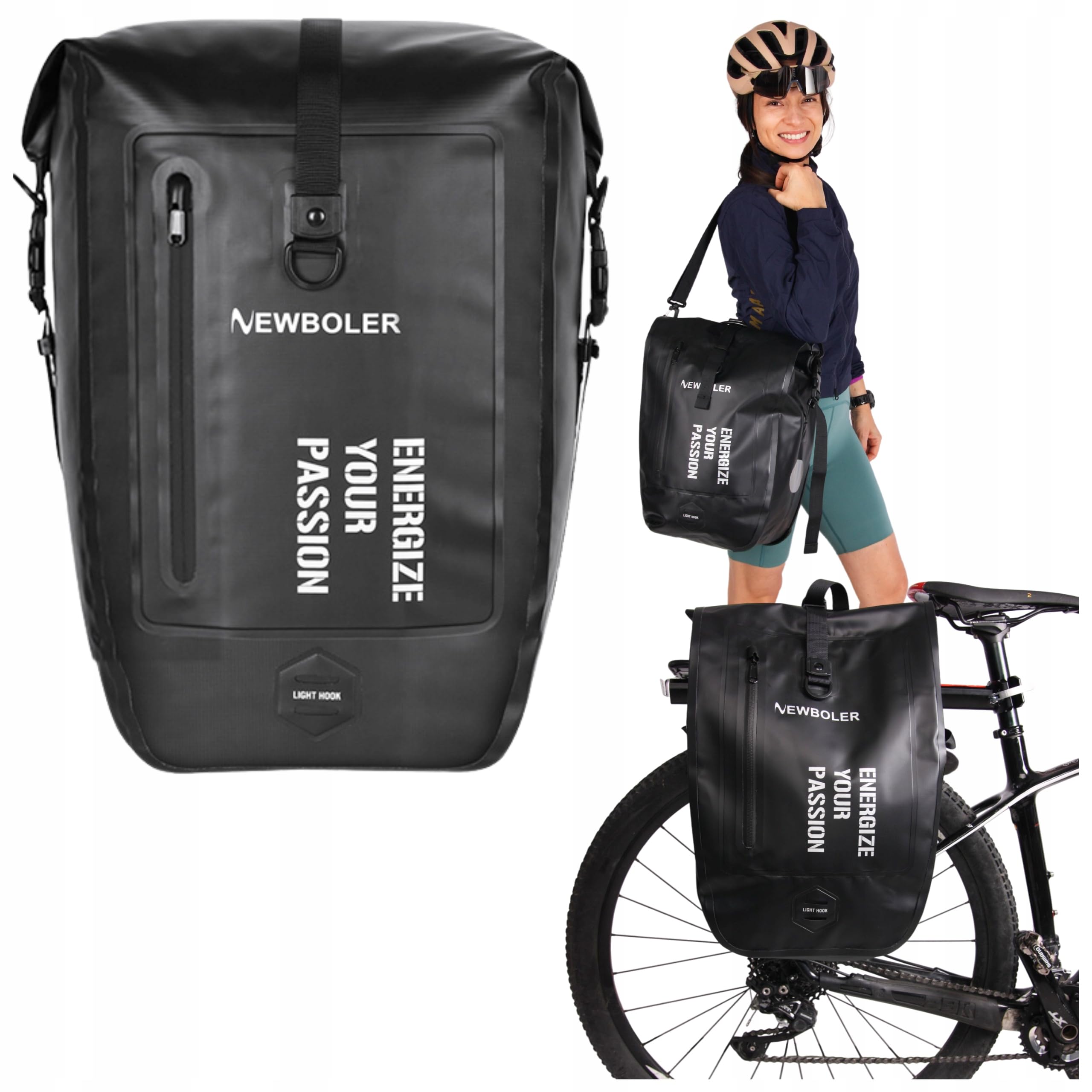 SAKWA ROWEROWA TORBA NA BAGAŻNIK TYŁ BACK-ROLLER ROLOWANA DUŻA WODOODPORNA fit4med