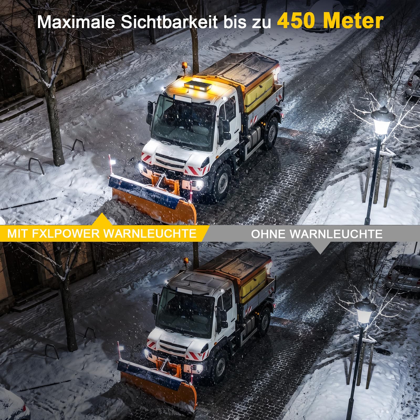 Lampa LED dookoła, żółta, biała, z funkcją pamięci – magnetyczna lampka ostrzegawcza na dach samochodu (130 km/h) – 48 diod LED lampa błyskowa 12 V 24 V z 16 trybami i kablem 4,8 m, IP67 do samochodów