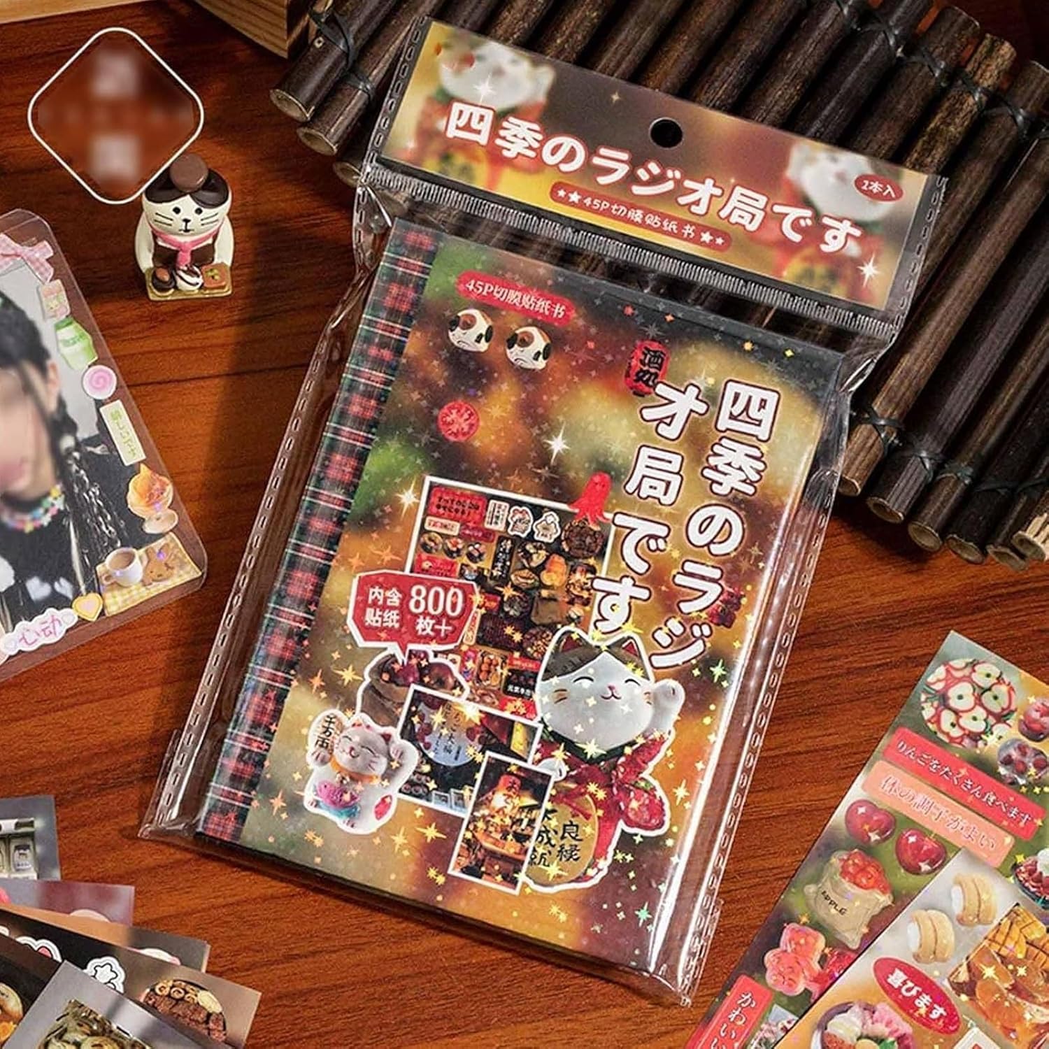 Japanese Manga Sticker Book - 45 Seiten Mit 800+ Aufklebern Kawaii Design