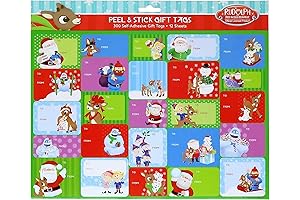 Rudolph the Red-Nosed Reindeer Peel and Stick Gift Tags: Your Festive Holiday Solution