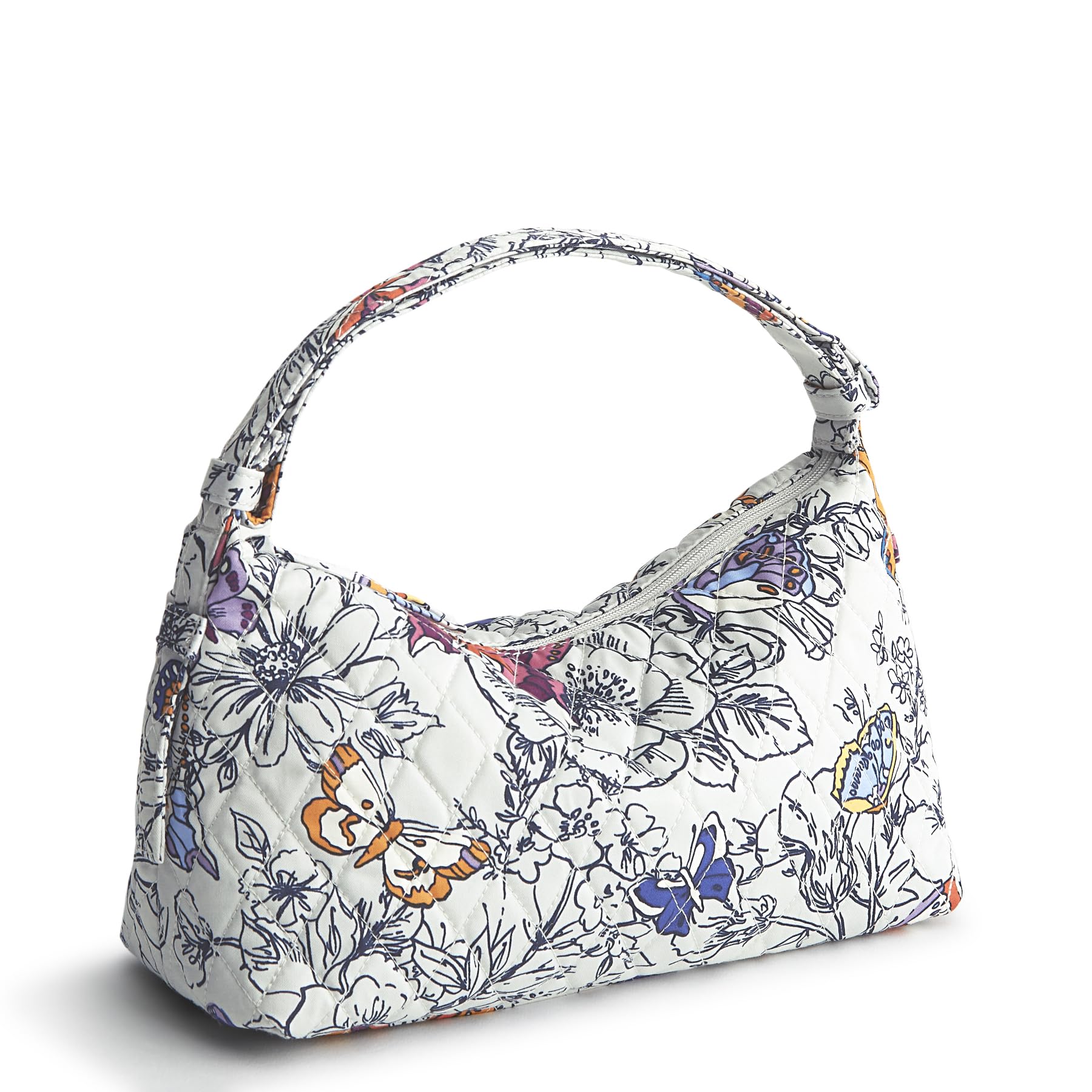 Vera Bradley Women's Cotton Roxbury Crescent Shoulder Bag, Wing + Bloom, One Size