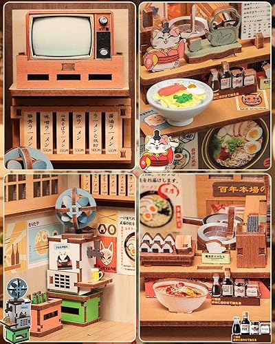 Miniatura 87 de CUTEBEE - Kit de rincón de libros, kit de casa de muñecas en miniatura para adultos y adolescentes, rincón de casa en miniatura, decoración 3D