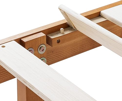 Miniatura 6 de Mellow Naturalista Classic - Cama de plataforma de madera maciza de 16 pulgadas con listones de madera, pino natural, tamaño King
