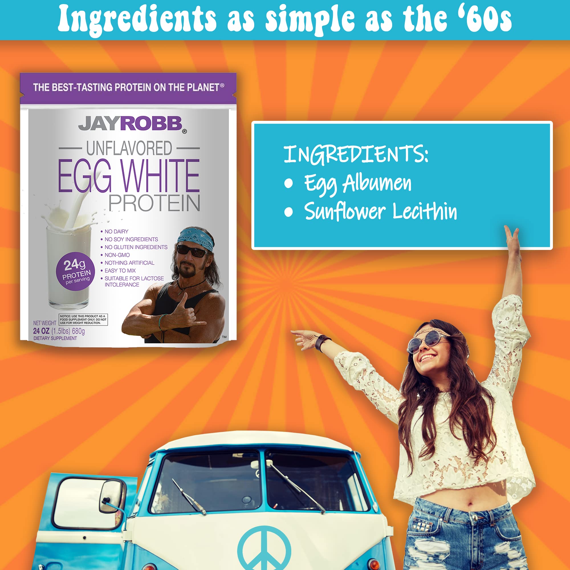 JAYROBB Unflavored Egg White Protein 80 oz, 5 Pound Bag — Amazon image 4