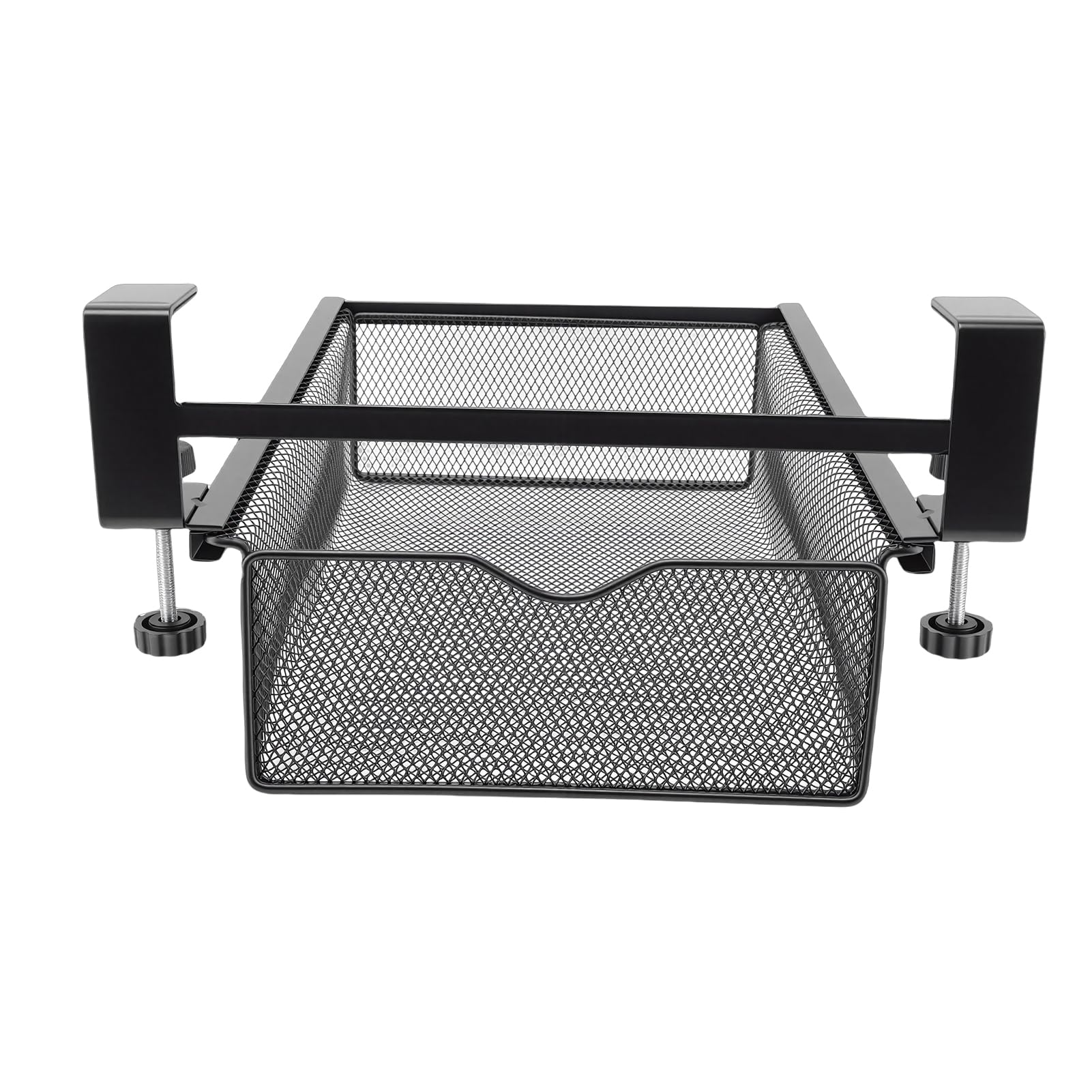 Brrnoo Cassetto Organizer Sotto la Scrivania, Vassoio Estraibile in | Acciaio Al Carbonio Antiruggine, Installazione a Morsetto Senza Fori, Adatto per Tavoli Fino a 3,8 Cm di spessore.