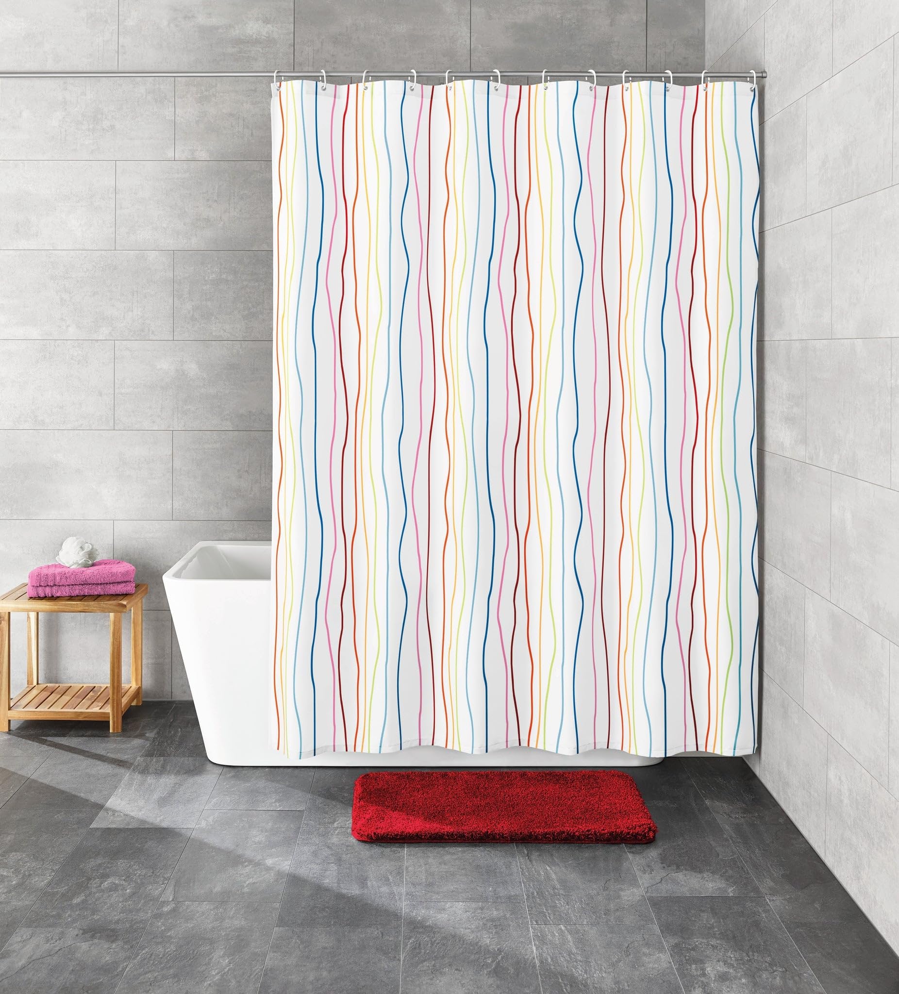 Kleine Wolke Zasłona prysznicowa Jolie, 120 x 200 cm, wielokolorowa