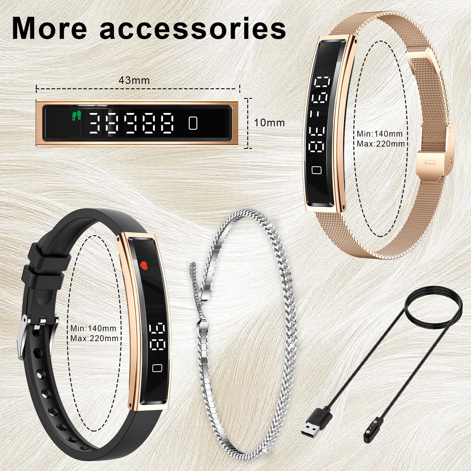 Smartwatch Damen Herren Schmal,16.5g Smart Band Fitness-Tracker mit 12 Sportmodi,Pulsuhr SpO2 Schlafmonitor Schrittzähler,Anruferinnerung,Kein Abo erforderlich,Smart Watches für Android iOS