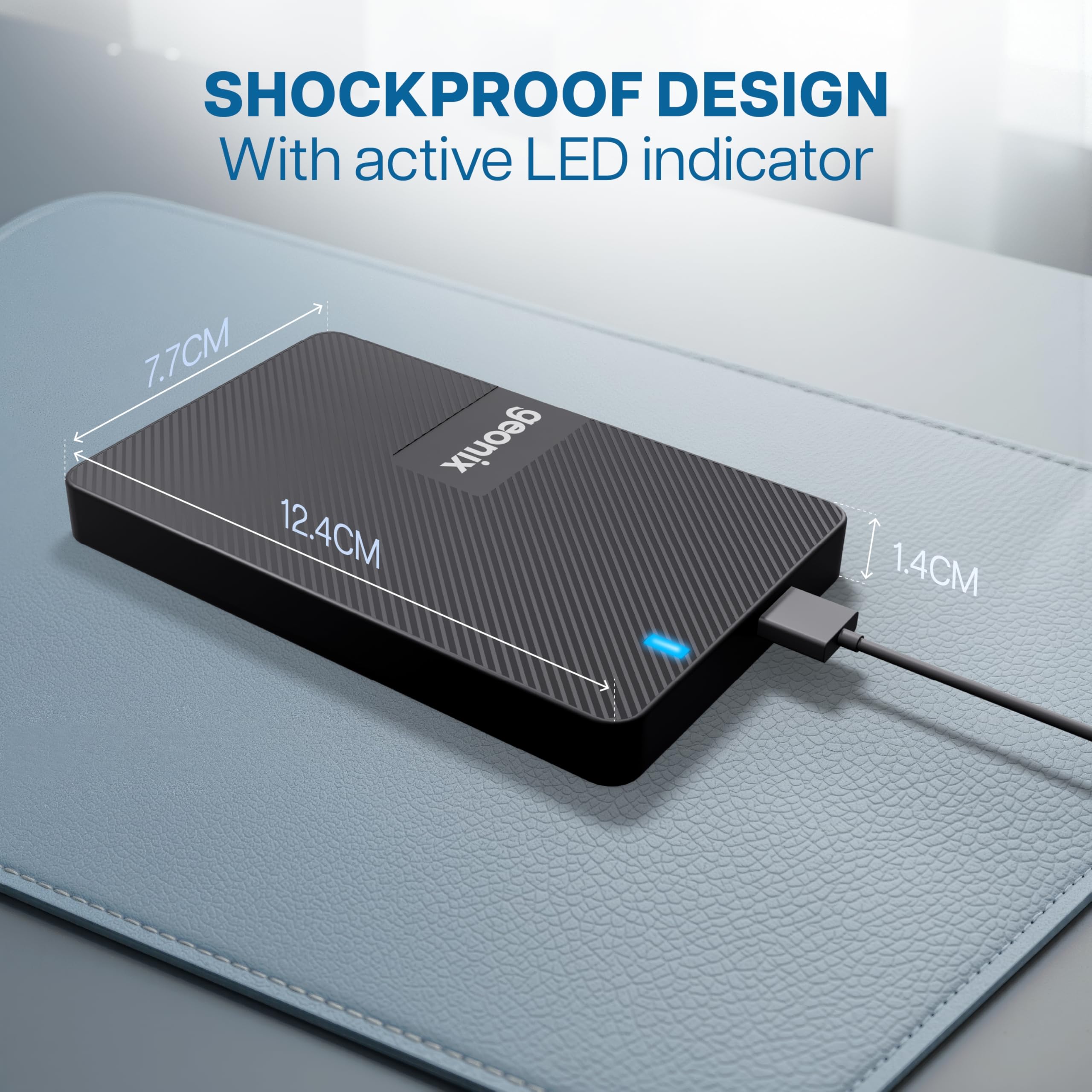 GEONIX PowerShell S3 500GB Portable External Hard Drive, HDD 2.5-Inch USB 3.0, Up to 5Gbps with UASP Support, Black — Amazon image 8