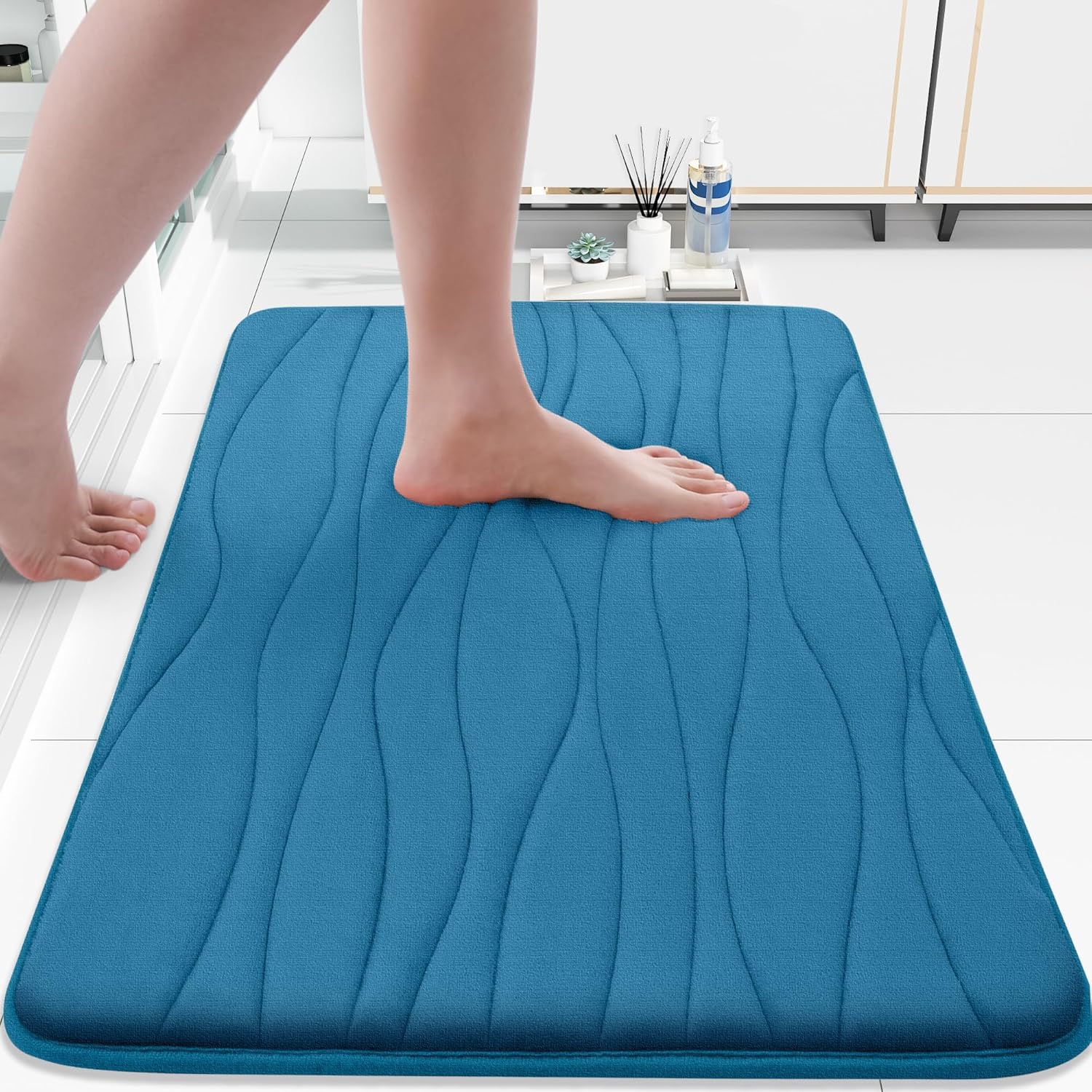 Buganda Memory Foam Bathroom Rug Mat 30x20, Extra Soft and