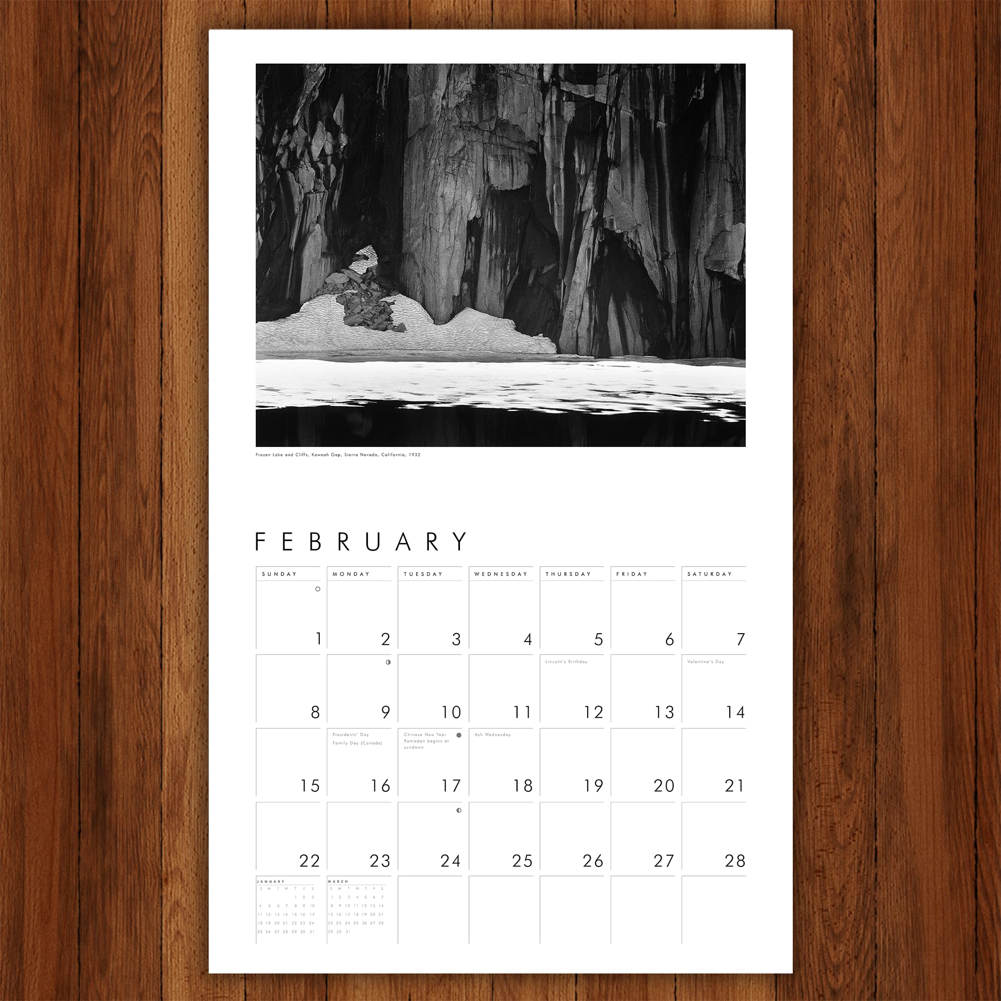 Ansel Adams 2026 Wall Calendar: Authorized Edition (Monthly Calendar)