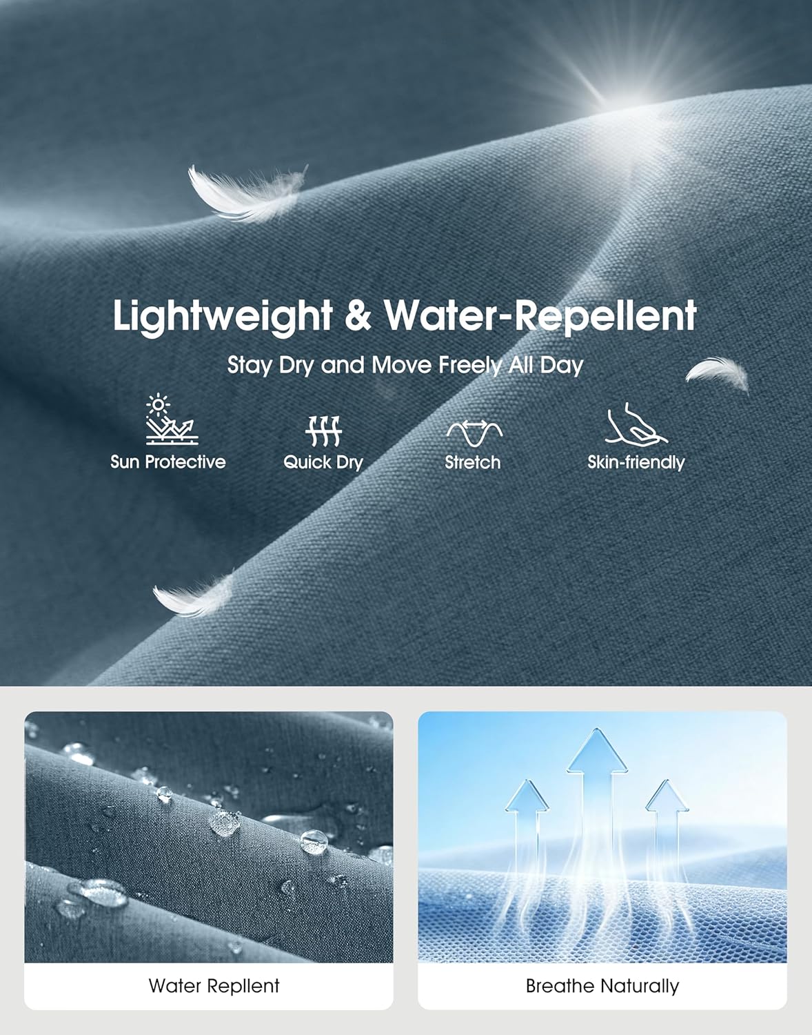 G Gradual Men's Shorts 11" Lightweight Casual Shorts for Men with 3 Pockets Summer Quick Dry Breathable Golf Shorts - Image 4