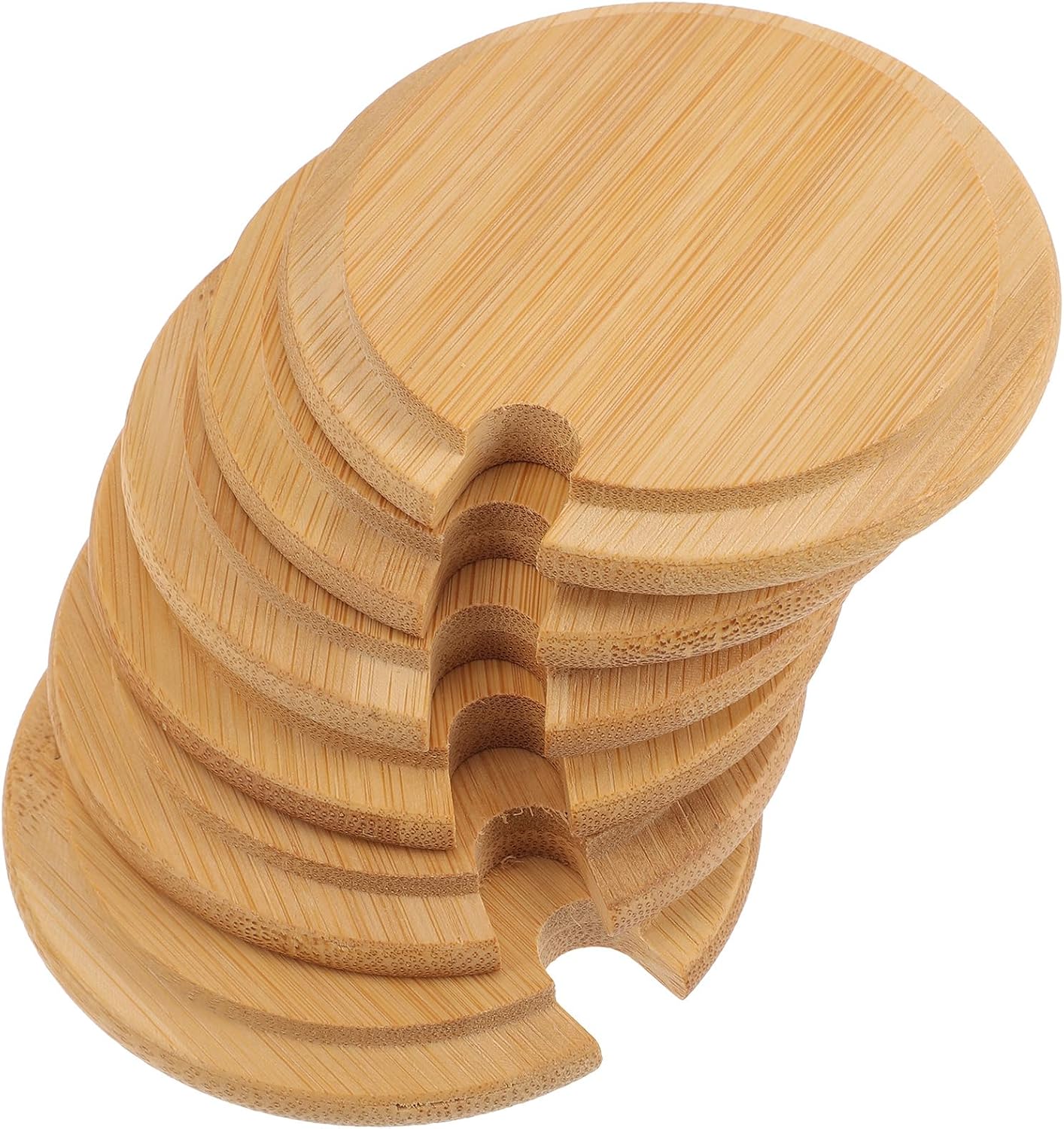 18 Pcs Mug Lid Bamboo Bottle Cover Cup Lids Seal Cover for Mug Airtight Cup Jar Jar Sealing for Water Seasoning Supply Wood