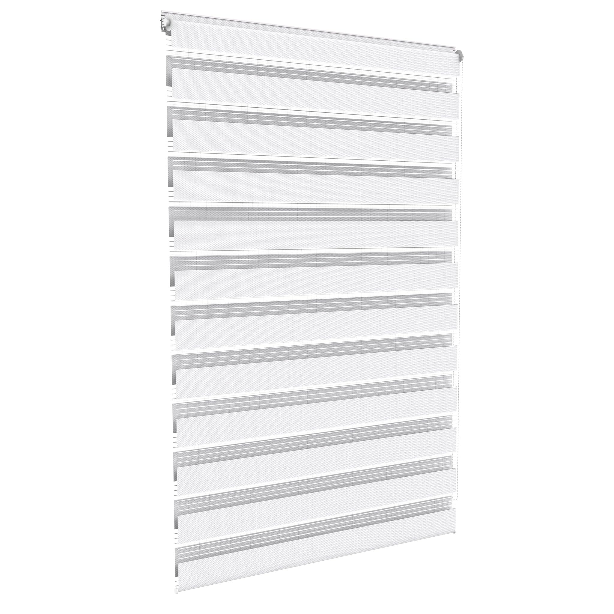 Aufun Estor doble con sistema de fijación sin agujeros, 120 x 150 cm (ancho x largo), estor con cadena para ventanas y puertas, persiana enrollable con cadena para ventanas y puertas, persiana