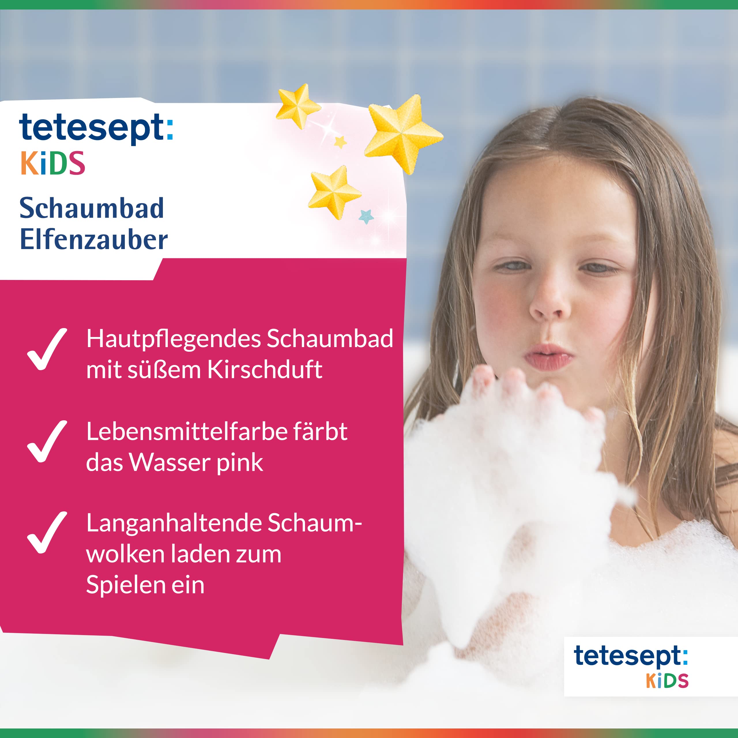 Tetesept Kids Płyn do Kąpieli, Pomarańczowy, 15 x 40 ml