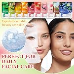 10 Pack Variety Facial Sheet Masks Skin Care Set, Hydrating Bulk Sheet Face Masks Skincare Gifts Set for Women Men, Long Lasting Moisturizing Face Masks Skin Care for All Skin Type(C)