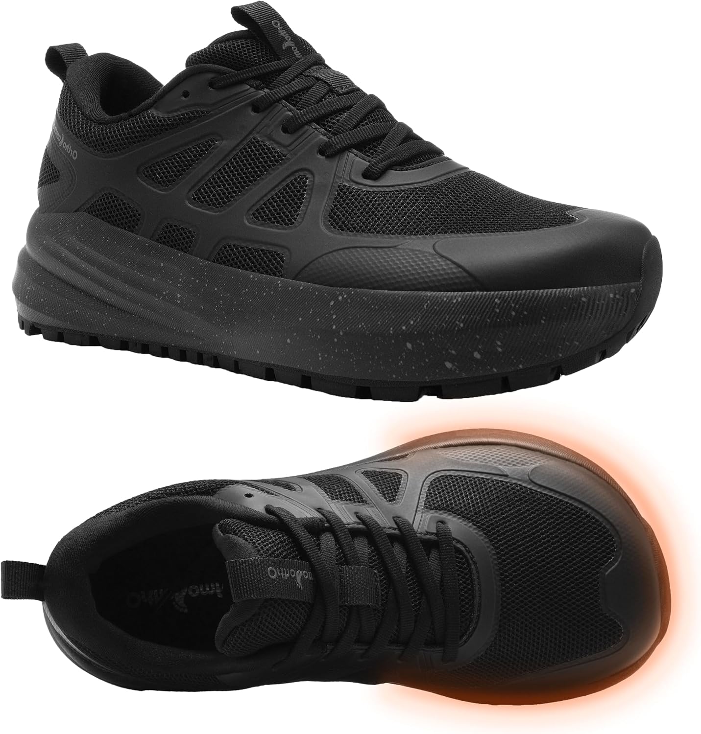 OrthoComfoot Men's Orthopedic Wide Trail Hiking Shoes: Comfortable Arch Support Plantar Fasciitis Orthotic Casual Walking Shoes, Breathable All-Terrain Non-Slip Sneakers for Foot and Heel Pain Relief