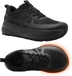 OrthoComfoot Men's Orthopedic Wide Trail Hiking Shoes: Comfortable Arch Support Plantar Fasciitis Orthotic Casual Walking Shoes, Breathable All-Terrain Non-Slip Trail Sneakers for Foot and Heel Pain Relief