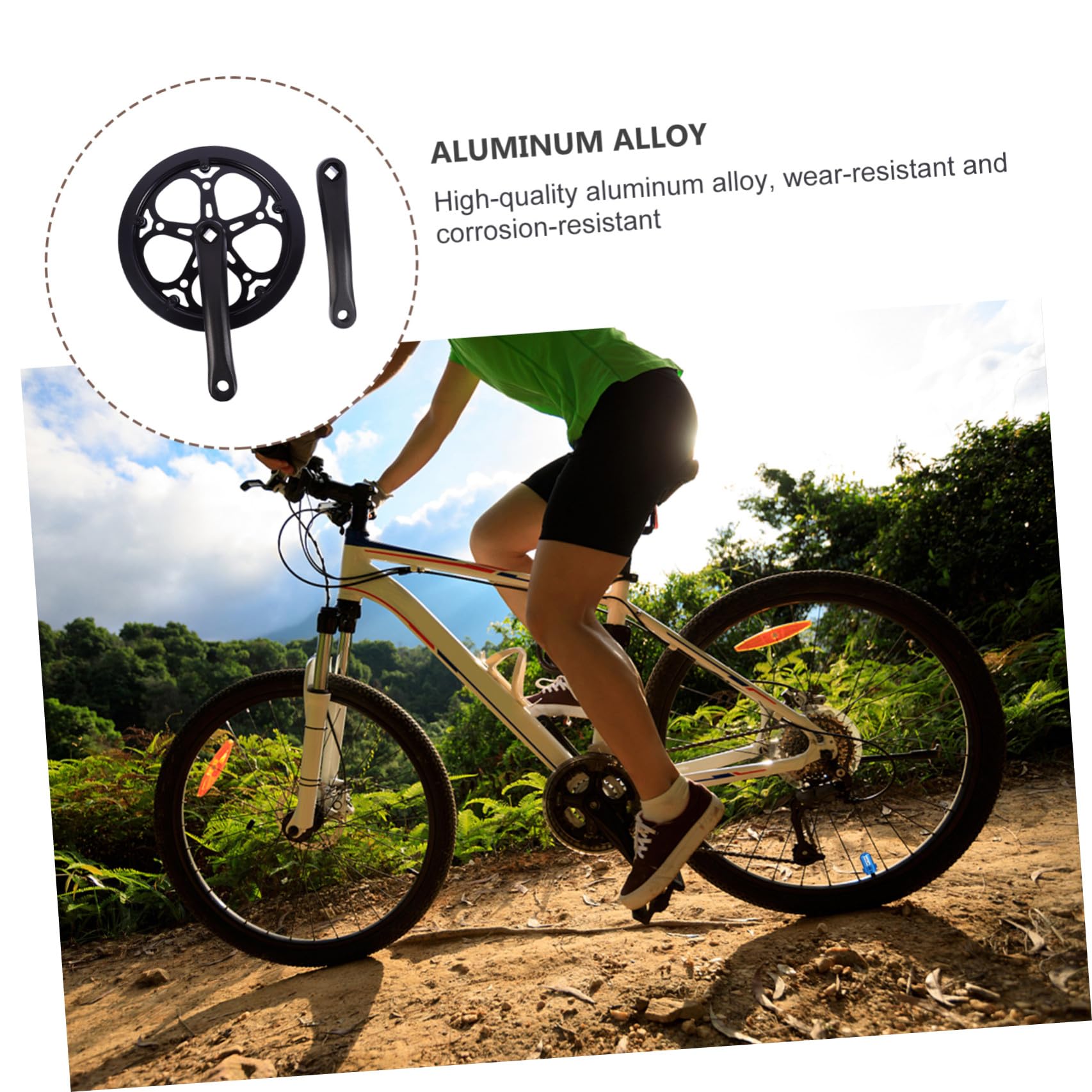 Guarnitura per Bici Corona Singola in Ferro Leva Denti Dimensioni Catena Accessori di Ricambio per Mountain Bike velocità Singola
