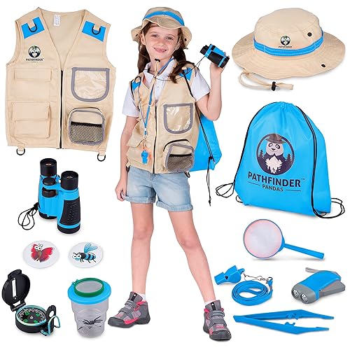 Kids Explorer Kit with Safari Vest & Hat for 3-12