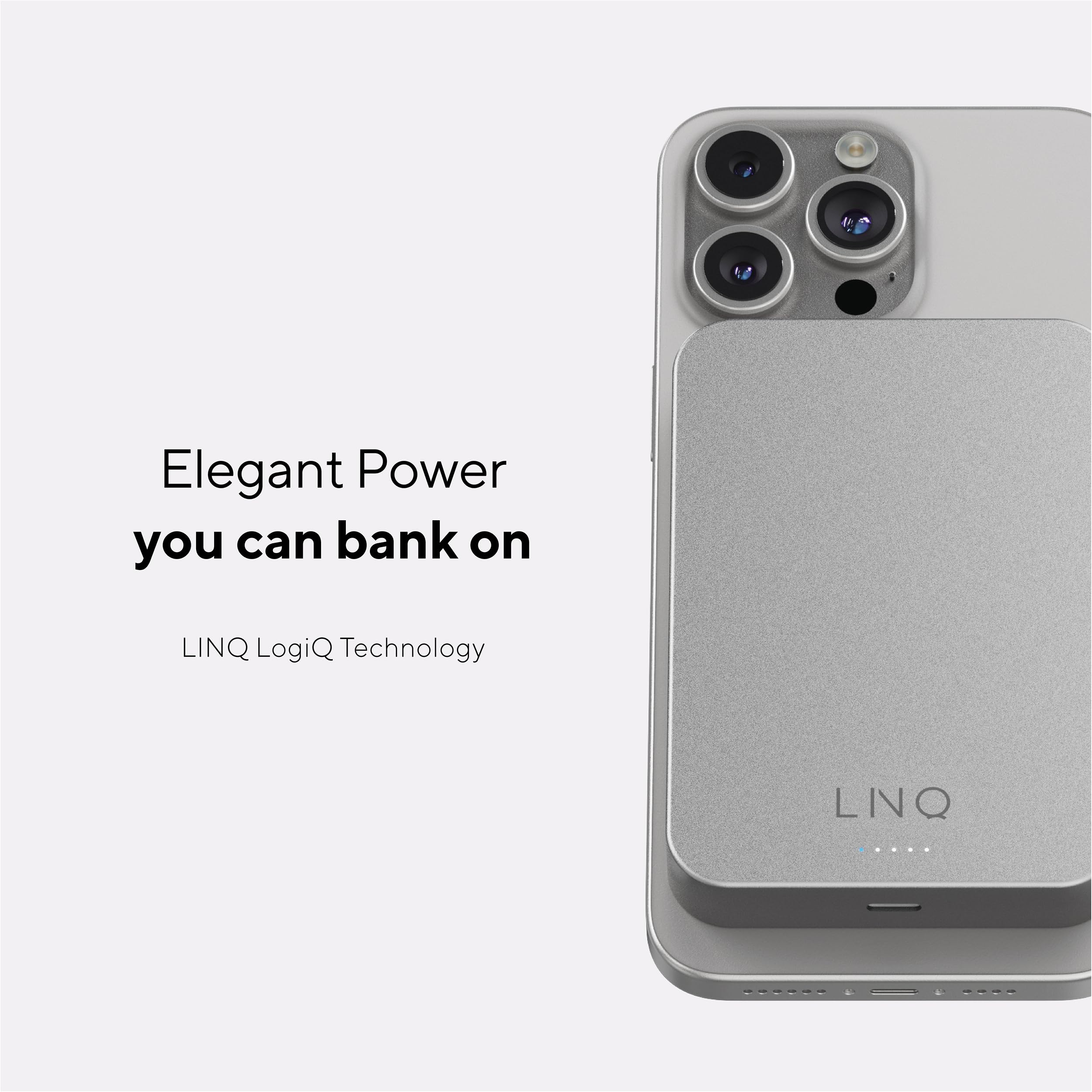 LINQ Connects Batterie Externe Magnétique sans Fil 10000 mAh