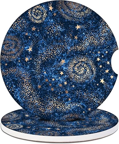 Miniatura 9 de Portavasos de automóvil – Posavasos de cerámica absorbente con diseño de mariposa y luna, portavasos para bebidas, accesorios interiores de Mariposa