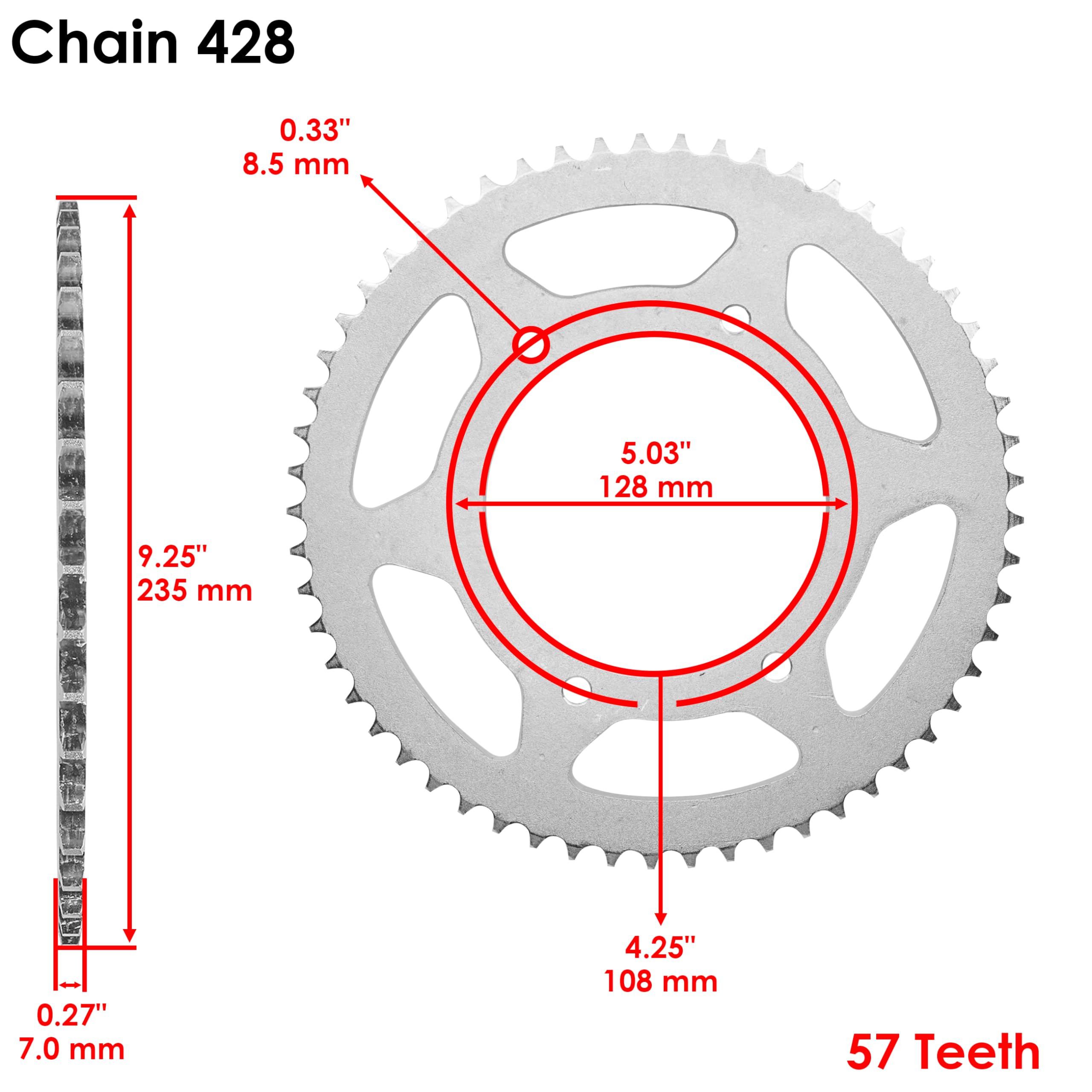 その他 2SB10 Amazon.com: Caltric Front and Rear Sprockets Kit Compatible with