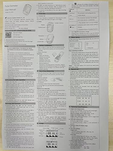 Miniatura 8 de Vibeat Medidor de oxígeno oxímetro de pulso con alarma monitor de satélite O2 para oxígeno comprueba el nivel de saturación de oxígeno en sangre