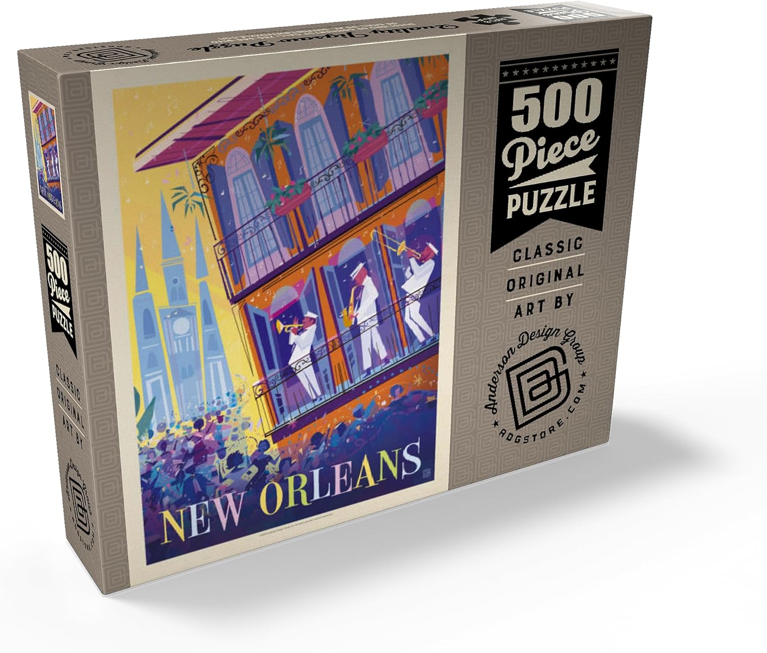 MyPuzzle New Orleans: Dancing in The Street (Mod Design) - Premium 500 Piece Jigsaw Puzzle for Adults