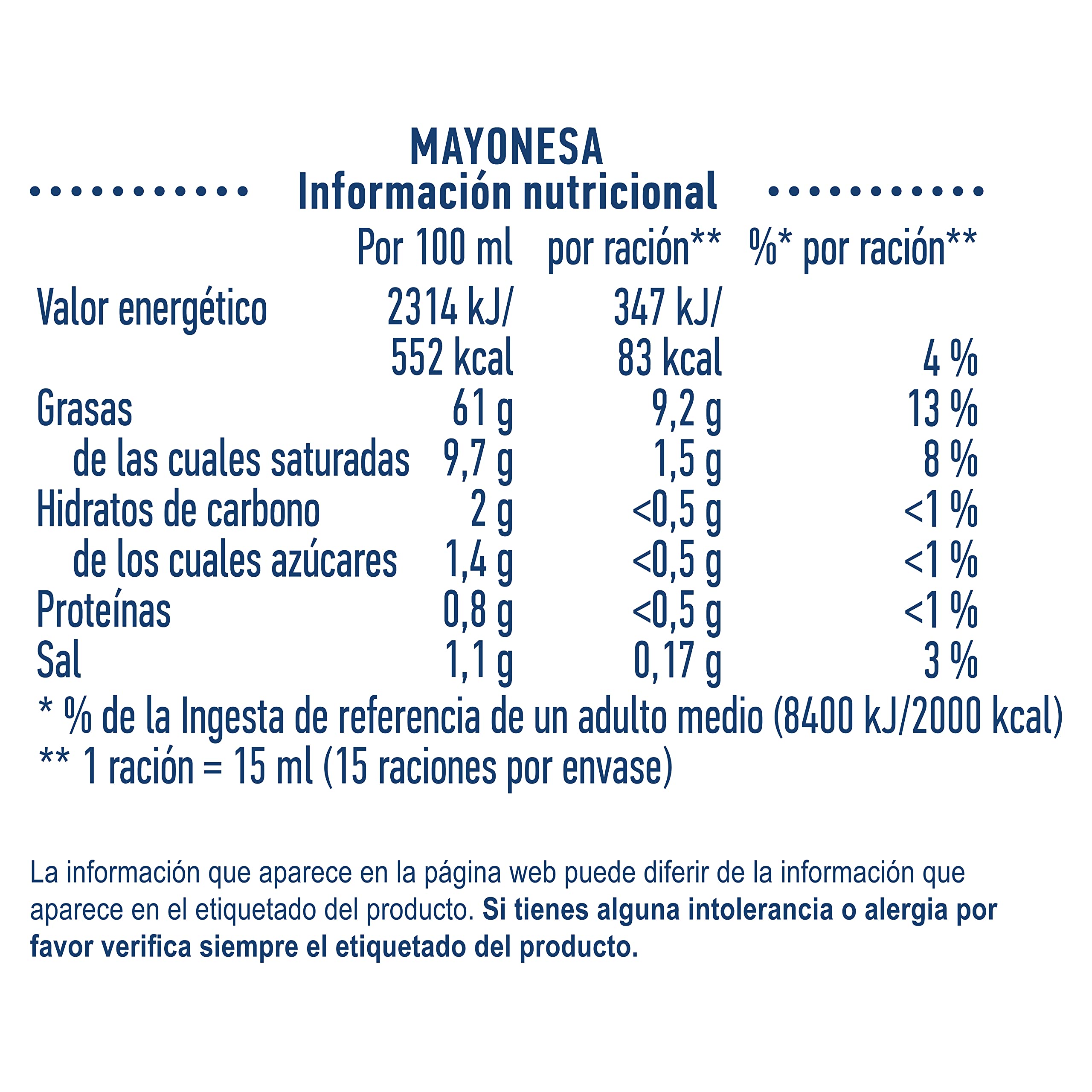 Hellmann's Gran Mayonesa en Tarro, 225ml