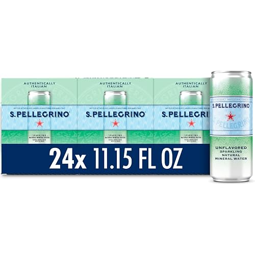 S.Pellegrino Sparkling Natural Mineral Water, Unflavored, 11.15 Fl. Oz (Pack of 24)