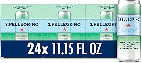 S.Pellegrino Sparkling Natural Mineral Water, Unflavored, 11.15 Fl. Oz (Pack of 24)