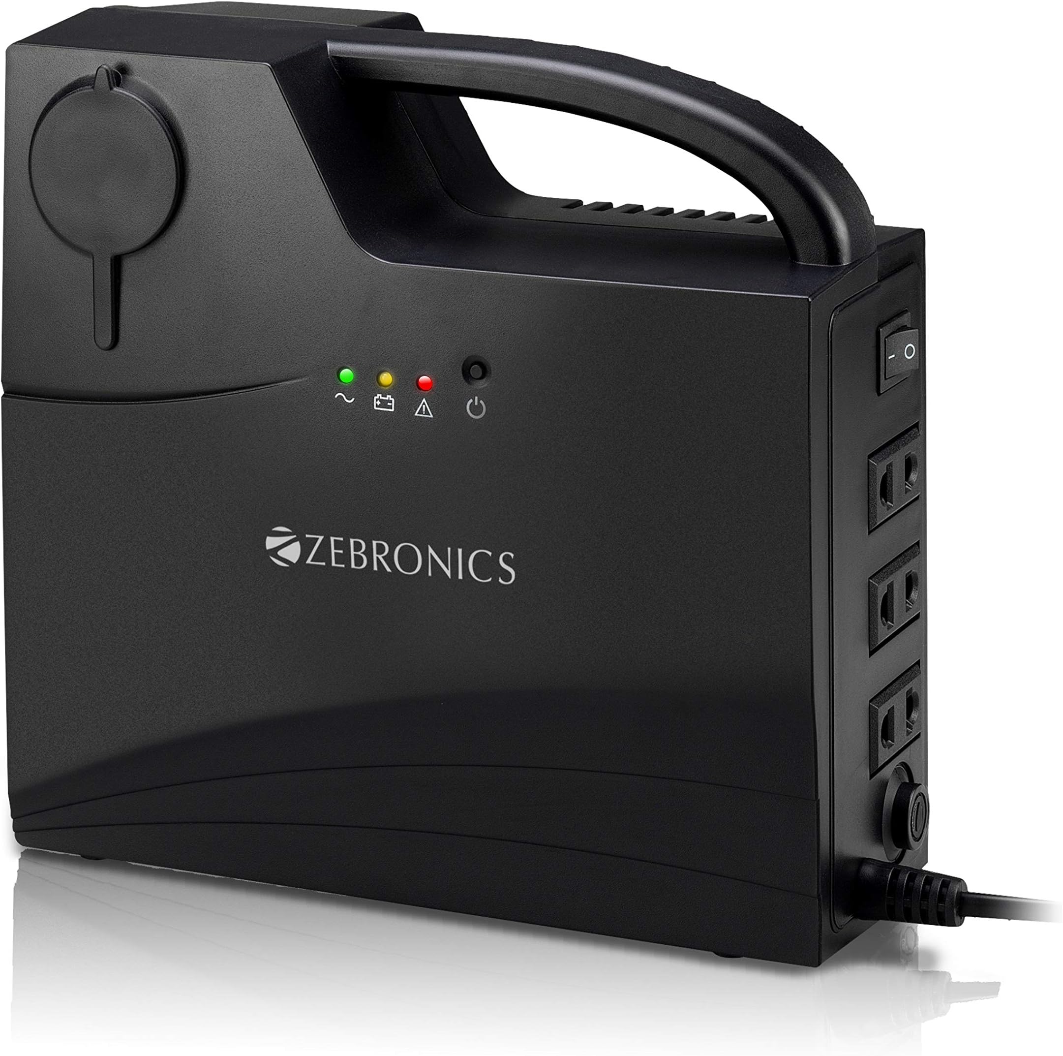 - Zebronics CFL UPS Zeb-CU5013 with CFL Bulb Holder,Overload Indication,Microcontroller Based,2 pin DC Socket,Short Circuit Protection,Overload Indication